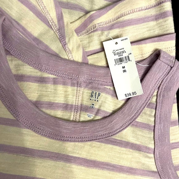 GAP Summer Set: Striped dress & floral tee. Girl's size 8. smoke free home. NWT - Picture 7 of 7